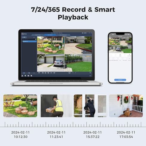 نظام كاميرا أمان سلكي Hiseeu 4K مع رؤية ليلية ملونة للصوت، محرك أقراص ثابتة سعة 3 تيرابايت، اكتشاف الإنسان/المركبة بالذكاء الاصطناعي، H.265+ مراقبة DVR 8CH مع كاميرات CCTV منزلية 8X8MP، تشغيل ذكي، وصول عن بعد in Saudi Arabia