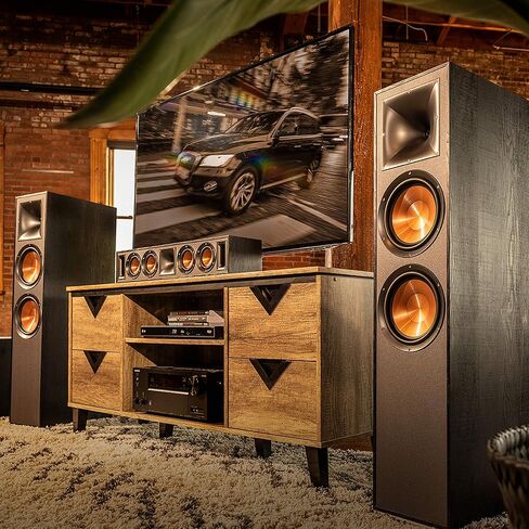 مكبر صوت Klipsch Reference R-820F على الأرض لأنظمة المسرح المنزلي مع مكبرات صوت مزدوجة مقاس 8 بوصات، ومكبرات صوت برجية مع انعكاس الجهير عبر منافذ Tractrix الخلفية باللون الأسود in Kuwait