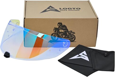 Logto Motorcycle Helmet Visor for I70 HJ-31 Helmet Visor Replacement Uv Protection Anti-Scratch, Universal (Rainbow) in Kuwait