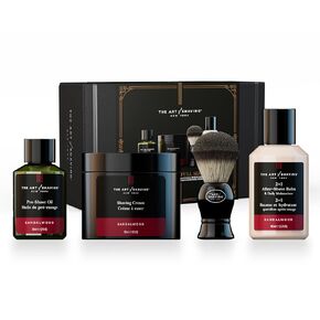 The Art of Shaving Sandalwood Shaving Kit for Men - The Perfect Gift for The Perfect Shave with Shaving Cream, Shaving Brush, After Shave Balm, & Pre Shave Oil