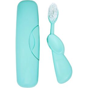 RADIUS Toothbrush Original Big Brush, BPA Free ADA Accepted - Right Hand - Mint Green Brush with Mint Green Case