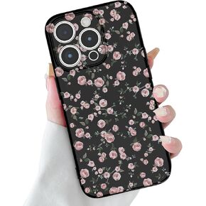 Floral Case for iPhone 13 Cute Flower Rose Pattern Aesthetic for iPhone 13 Case Vintage Girls Women,Oil Flowers Girly Trendy Slim Fit TPU Shockproof Protective Case, Beige