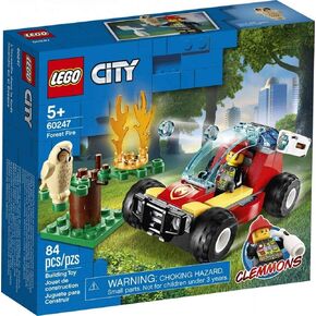 LEGO City Forest Fire 60247 Firefighter Toy, Cool Building Toy for Kids (84 Pieces)