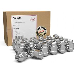 Wheel Accessories Parts Set of 24 Lug Nut Closed End Bulge Acorn Lug Nuts 1.38" Long - Cone Seat - 21mm (13/16") Hex Wheel Lug Nut (Chrome) (M12 x 1.5) in Saudi Arabia