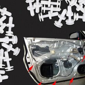 35 PCS Engine Under Cover Splash Shield Guard Body Bolts, Bumper Clamp Fastening Nut Bumper Screw Bolt Rivet Clamp Kit Compatible with Nissan 350z 370z Infiniti G35 G37 FX35 FX45