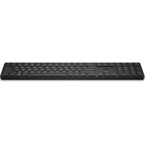 HP 450 Wireless Programmable Keyboard Black - Slim, Full Size with Numpad, Wireless, USB Receiver, 20 programmable Keys, 4 LEDs, Laptop-Like Keys, 20-Months Battery, Low Power Indicator (4R184AA#ABL)