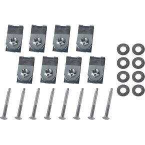Bed Tie Down Anchor Set of 4 With Plate Brackets and Bolts - Compatible with Ford F-150, F-250 and F-350 Super Duty - Replaces FL3Z-99000A64-B, FL3Z99000A64B - Boxlink Tiedown Cleats, Clamps