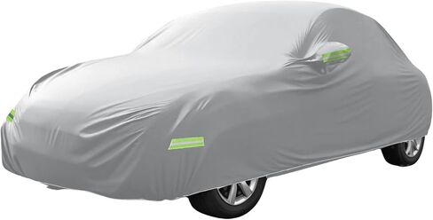 X AUTOHAUX for Volkswagen New Beetle غطاء سيارة لسيارة Volkswagen New Beetle 1998-2019 غطاء سيارة كامل خارجي حماية من جميع الأحوال الجوية مع سحاب فضي اللون in Saudi Arabia