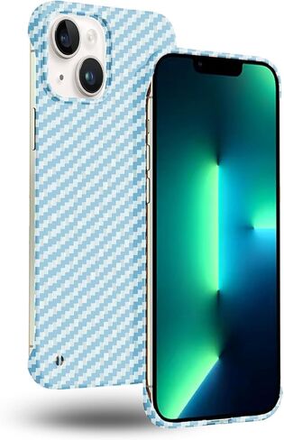 Ultra-Thin Frosted Soft Touch Skin Borderless Carbon Fiber Bump Texture Case for iPhone 16 Pro Phone Case 6.3"(2024) Slim Minimalist Lightweight Frameless Matte Hard Cover Case-Black in Saudi Arabia