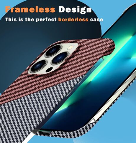 Ultra-Thin Frosted Soft Touch Skin Borderless Carbon Fiber Bump Texture Case for iPhone 16 Pro Phone Case 6.3"(2024) Slim Minimalist Lightweight Frameless Matte Hard Cover Case-Black in Saudi Arabia