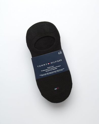 Tommy Hilfiger Women's Socks - Lightweight Ultra No Show Liners (6 Pack), Size 4-10, Black/White/Grey in Kuwait