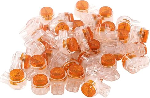 Waterproof Red Clear Button Telephone Wire Connectors UY Butt Splice Connector K3 Network Cable Terminals, Pack of 100 in Saudi Arabia
