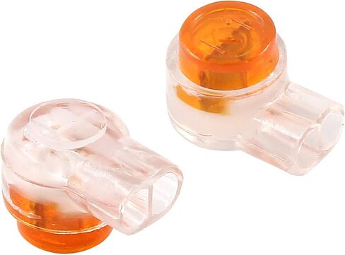 Waterproof Red Clear Button Telephone Wire Connectors UY Butt Splice Connector K3 Network Cable Terminals, Pack of 100 in Saudi Arabia