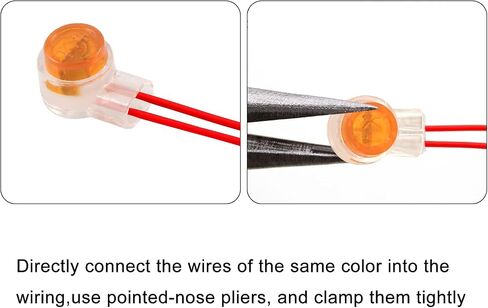 Waterproof Red Clear Button Telephone Wire Connectors UY Butt Splice Connector K3 Network Cable Terminals, Pack of 100 in Saudi Arabia