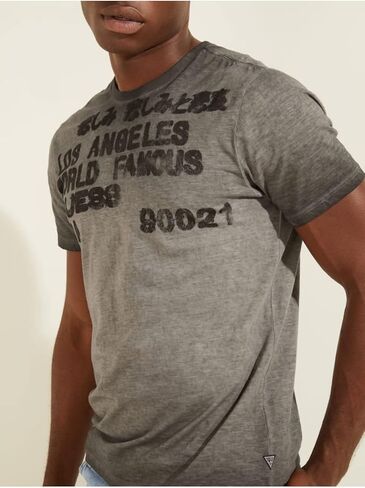 GUESS Men's Short Sleeve BSC La Stencil Tee in Saudi Arabia