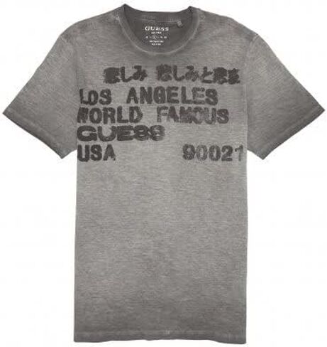 GUESS Men's Short Sleeve BSC La Stencil Tee in Saudi Arabia