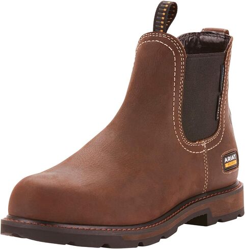 Ariat Groundbreaker Chelsea Waterproof Steel Toe Work Boot – Men’s Leather Boots in Saudi Arabia
