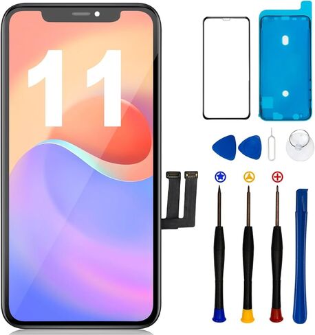 طقم استبدال شاشة iPhone 13 Pro مقاس 6.1 بوصة، شاشة COF Full HD LCD محول رقمي لشاشة تعمل باللمس ثلاثية الأبعاد تجميع كامل + أدوات إصلاح + واقي شاشة، التوافق A2638 A2483 A2636 A2639 A2640 in Saudi Arabia