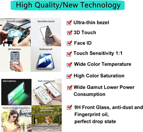 طقم استبدال شاشة iPhone 13 Pro مقاس 6.1 بوصة، شاشة COF Full HD LCD محول رقمي لشاشة تعمل باللمس ثلاثية الأبعاد تجميع كامل + أدوات إصلاح + واقي شاشة، التوافق A2638 A2483 A2636 A2639 A2640 in Saudi Arabia