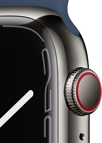 Apple Watch Series 7 GPS + Cellular, 45mm Midnight Aluminum Case with Midnight Sport Band - Regular (Renewed) in Kuwait