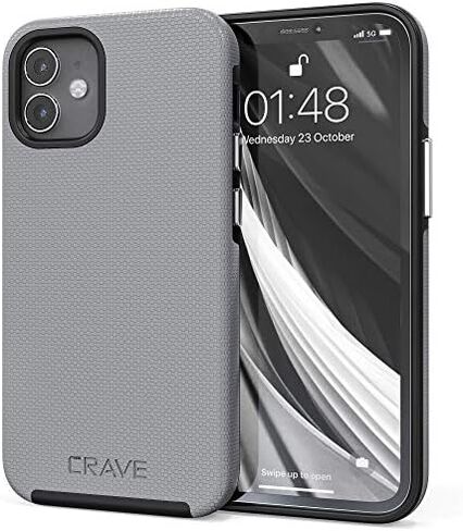 حافظة Crave iPhone 12 Mini، حافظة حماية مزدوجة لهاتف iPhone 12 Mini (5.4 بوصة) - كحلي in Kuwait