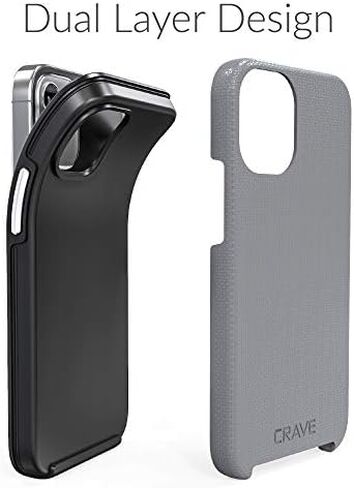 حافظة Crave iPhone 12 Mini، حافظة حماية مزدوجة لهاتف iPhone 12 Mini (5.4 بوصة) - كحلي in Kuwait
