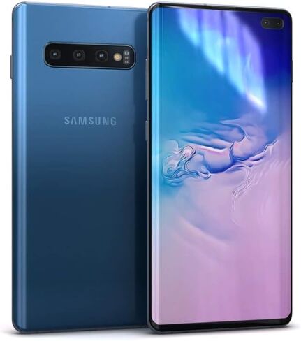 Samsung Galaxy S10+ Factory Unlocked Android Cell Phone | US Version | 128GB of Storage | Fingerprint ID and Facial Recognition | Long-Lasting Battery | U.S. Warranty | Prism Black in Saudi Arabia