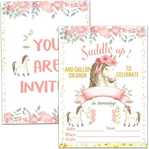 Nopoben Birthday Party Invitation Cards, Rainbow Birthday Party Invitation, Kids Party Celebration, 20 Cards With 20 Envelopes – (caihong01)