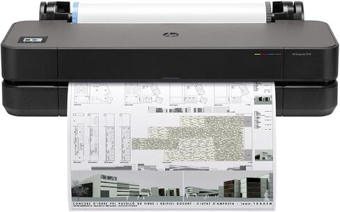 HP DesignJet T210 Large Format 24-inch Plotter Printer, with Modern Office Design (8AG32A), Black in Saudi Arabia