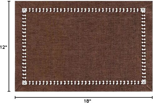 Grelucgo Hemstitch Chocolate Brown Table Runner, Dresser Scarf, Solid Color (14 x 72 Inch) in Saudi Arabia