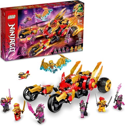 LEGO NINJAGO Kai’s Golden Dragon Raider 71773 Ninja Building Toy Set for Boys, Girls, and Kids Ages 8+ (624 Pieces) in Saudi Arabia