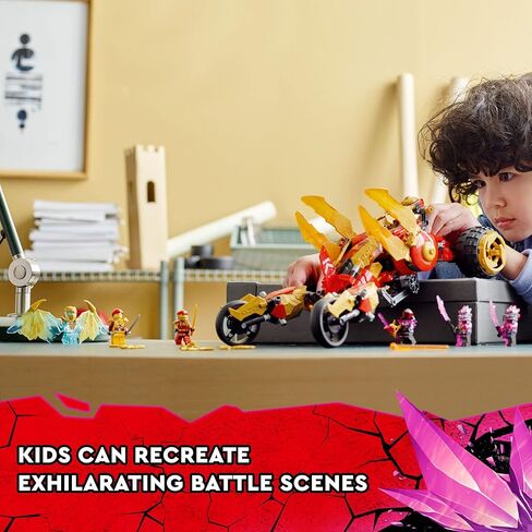 LEGO NINJAGO Kai’s Golden Dragon Raider 71773 Ninja Building Toy Set for Boys, Girls, and Kids Ages 8+ (624 Pieces) in Saudi Arabia
