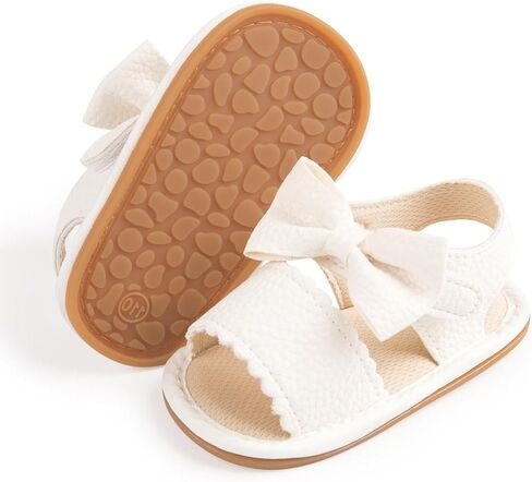 Sawimlgy Baby Girls Boys Sandals Summer Flowers Shoe Rubber Sole PU Leather Mesh Infant Toddler First Walkers Princess Dress Outdoor Shoes in Saudi Arabia