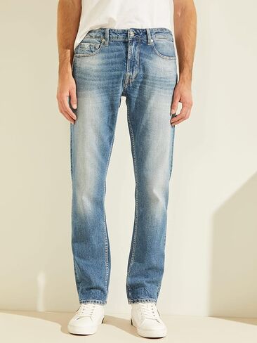 GUESS Men's Regular Straight Faded Jeans in Saudi Arabia