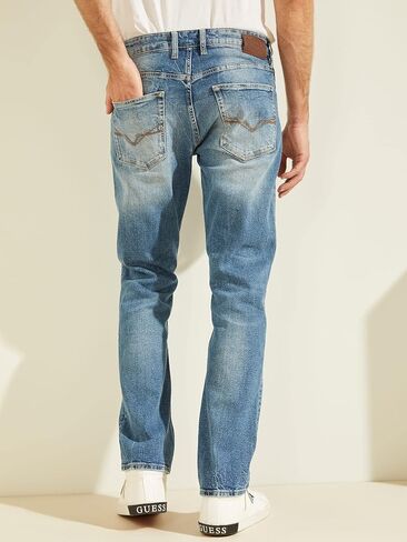 GUESS Men's Regular Straight Faded Jeans in Saudi Arabia