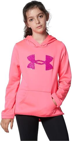 Under Armour Girls Fleece Sequin Logo Hoodie in Saudi Arabia