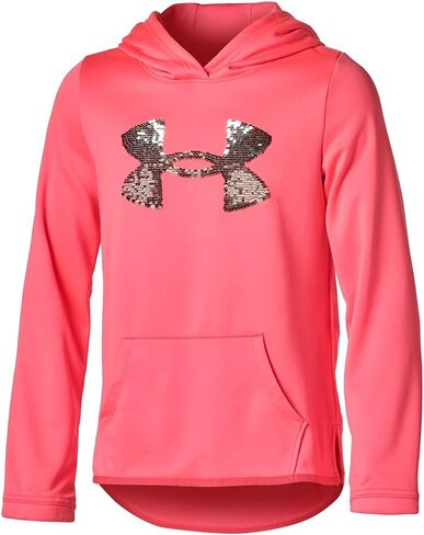 Under Armour Girls Fleece Sequin Logo Hoodie in Saudi Arabia