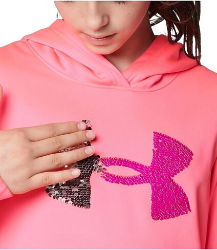 Under Armour Girls Fleece Sequin Logo Hoodie in Saudi Arabia