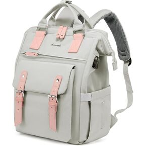 LOVEVOOK Laptop Backpack for Women Work Travel Backpack Purse, Commuter Business Computer Bag Teacher Nurse Bags, College School Backpack Student Bookbag with Multi-Pockets, 15.6 Inch, Black-brown