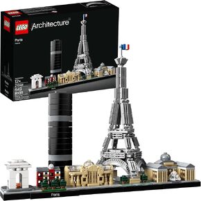 LEGO Architecture Skyline Collection 21044 Paris Skyline Building Kit with Eiffel Tower Model and Other Paris City Architecture for Build and Display (649 Pieces)