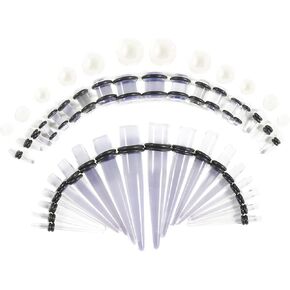 Memsion Ear Stretching Kit 50 Pieces 14Gauges-00Gauges Earrings Piercing Kit