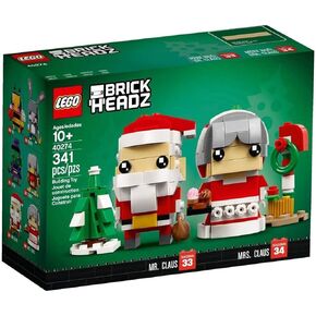LEGO BrickHeadz Mr. & Mrs. Claus 40274 Building Kit (341 Pieces) (Discontinued by Manufacturer)