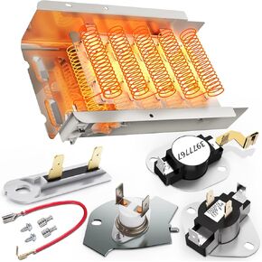 279838 Dryer Heating Element Kit for kenmore whirlpool roper maytag bravo amana estate cabrio crosley kitchenaid, Replaces 3403585 W10724237 NED4655EW1 WED4815EW1,for kenmore 70 80 110 Series Dryer
