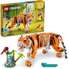 LEGO Creator 3in1 Majestic Tiger 31129 Building Toy Set for Kids, Boys, and Girls Ages 9+ (755 Pieces)