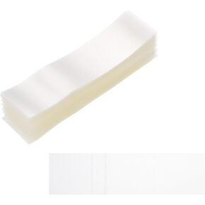 PATIKIL 65x100mm PVC Perforated Shrink Bands, 500Pcs 0.05 mm/2 Mil Thickened Heat Shrink Seal Wrap Fit for 1.25"-1.5" Cap Diameter Essential Oil Bottles Jars Cans Tin, Clear