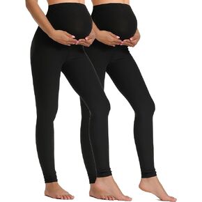 Foucome Women's Maternity Leggings Over The Belly Pregnancy Active Workout Yoga Tights Pants