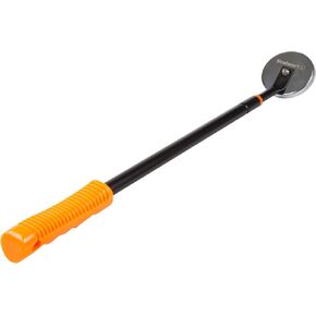 Magnetic Sweeper with Wheels - 24-Inch Rolling Nail Magnet Tool - Magnetic Pickup Tool with Adjustable Handle and 30 to 50-Pound Capacity by Stalwart