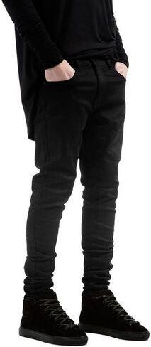 LONGBIDA Men's Ripped Slim Fit Skinny Destroyed Distressed Tapered Leg Jeans in Kuwait