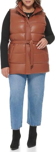 Levi's Women's Plus Size Vegan Leather Puffer Vest in Saudi Arabia