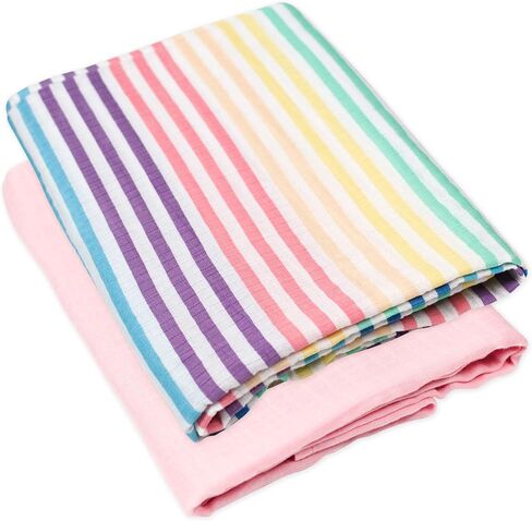 HonestBaby 2-Pack Organic Cotton Swaddle Blankets, Twinkle Star Navy, One Size in Saudi Arabia